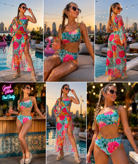 Set Traje de baño asimétrico
